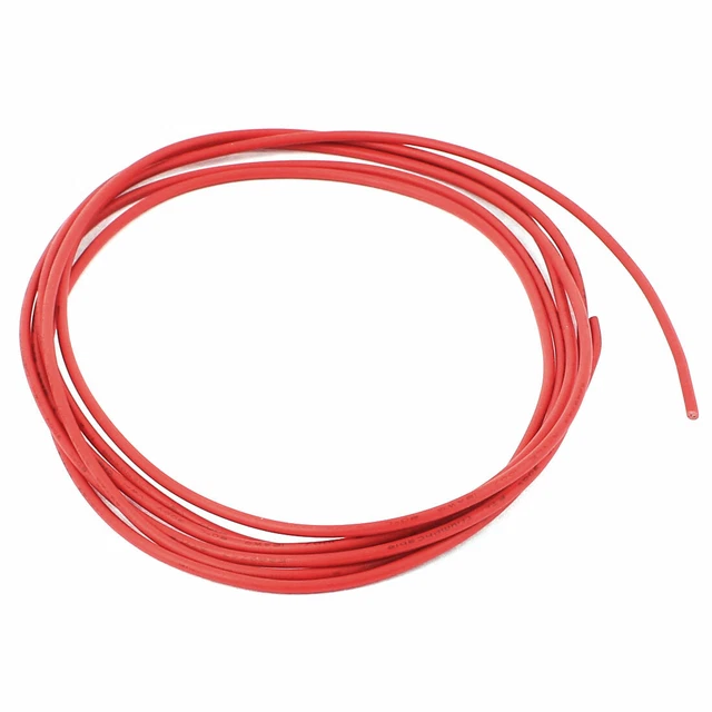 Fil Électrique Parallèle 18 AWG 5m - Cuivre Étamé, Isolation Silicone, 2 Conducteurs Rouge/Noir