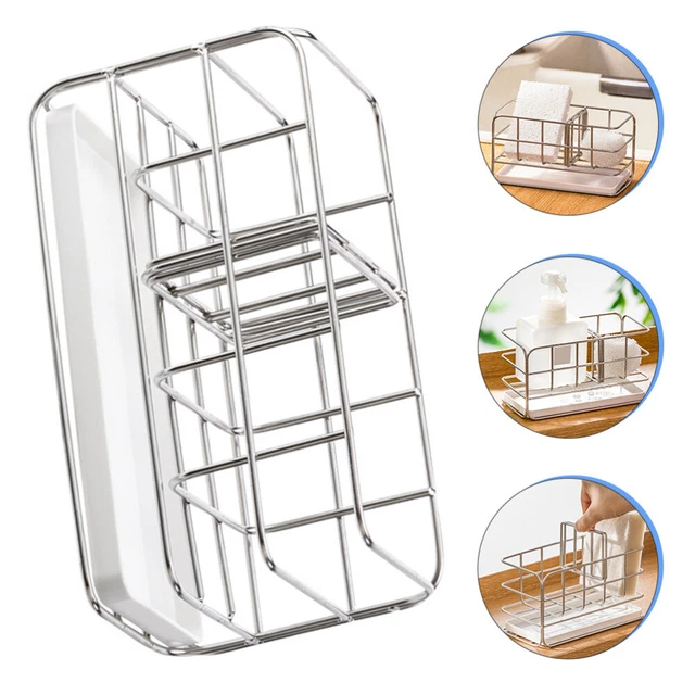 Soporte Esponja Acero Inoxidable Cocina Lavabo Estante Estante Almacenamiento