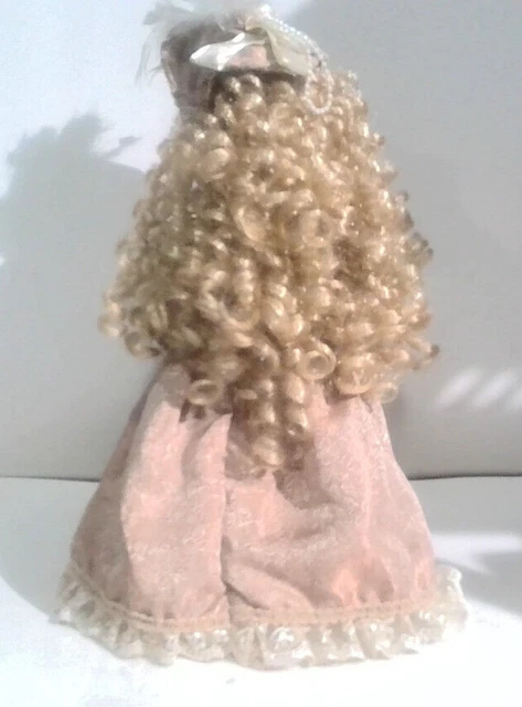 HAUNTED VINTAGE The Emerald Doll Collection BEAUTIFUL Curly Blonde Porcelain 16" 2