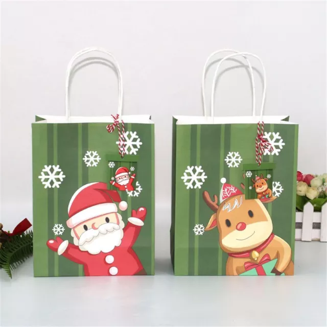 Navidad Bolsas de papel de regalo de Navidad Bolsa con asa Embalaje de regalo