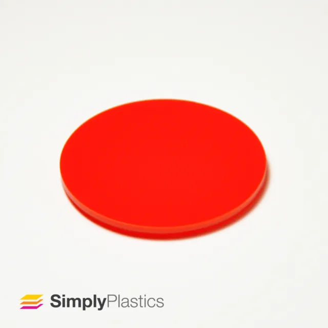 5mm Perspex® Laser Cut Coloured Acrylic Plastic Disc Circle / Various Diameters