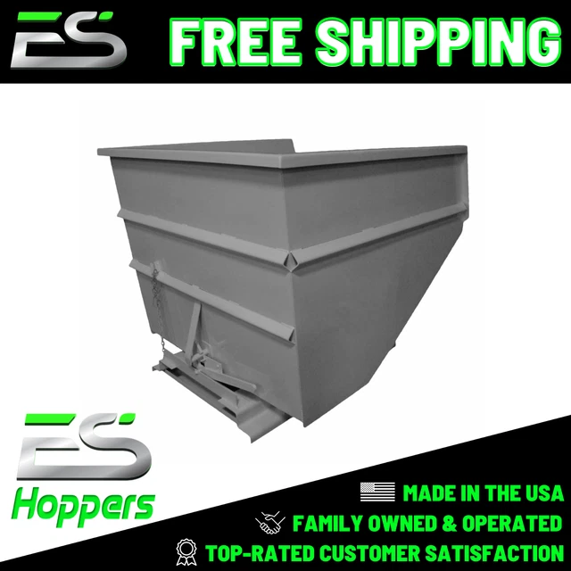 3 Yd Wright Self Dumping Hopper- Trash-Dumpster- Recycling Hopper- Free Shipping