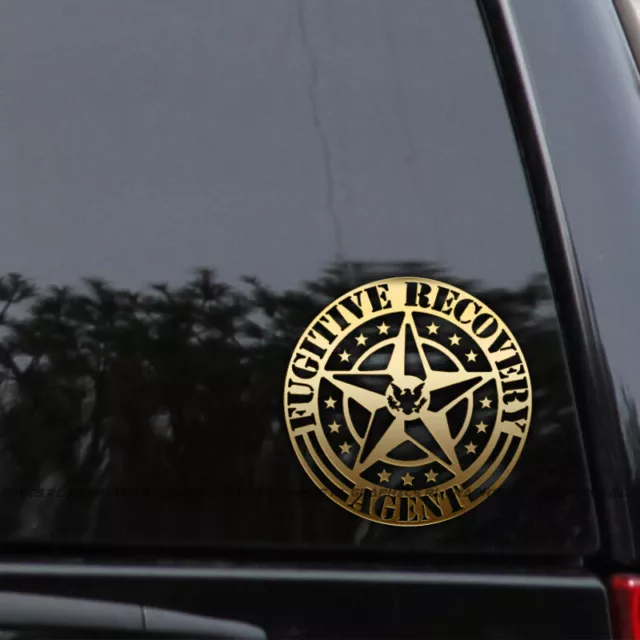 Fugitive Recovery Agent Badge Decal Sticker Bail  Investigator Car Truck Window