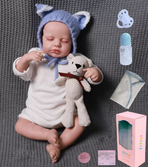 20'' Reborn Baby Dolls Soft Realistic Sleeping Toddler Newborn Doll Kids Gift UK