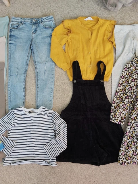 Girls 5-6 Year Winter Bundle NEXT George Primark M&S Leggings Cardigan Jeans Top 3