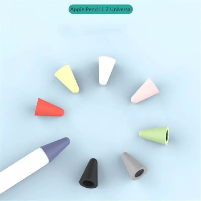 8 Color Pack Silicone  iPad Pencil (1st & 2nd) Nibs TIP Cover Cap Protector