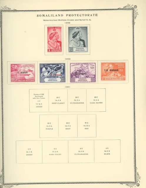 SOMALILAND PROTECTORATE Album Page Lot #137 - SEE SCAN - $$$