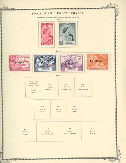 SOMALILAND PROTECTORATE Album Page Lot #137 - SEE SCAN - $$$