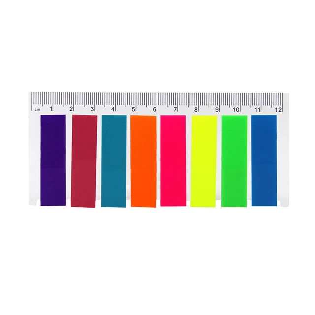 Shaped Page Marker Colorful Index Tabs Fluorescent Sticky O8W2