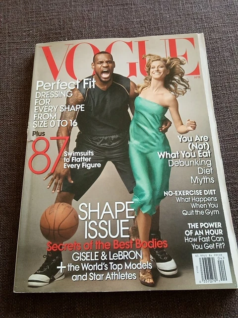 MAGAZINE MODE FASHION VOGUE US april 2008-gisele bundchen/James lebron ...