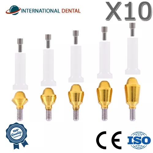 Lot Of 10 Straight Multi Unit 1.6 Adapter Head Set Plastic Sleeve Dental Fixture