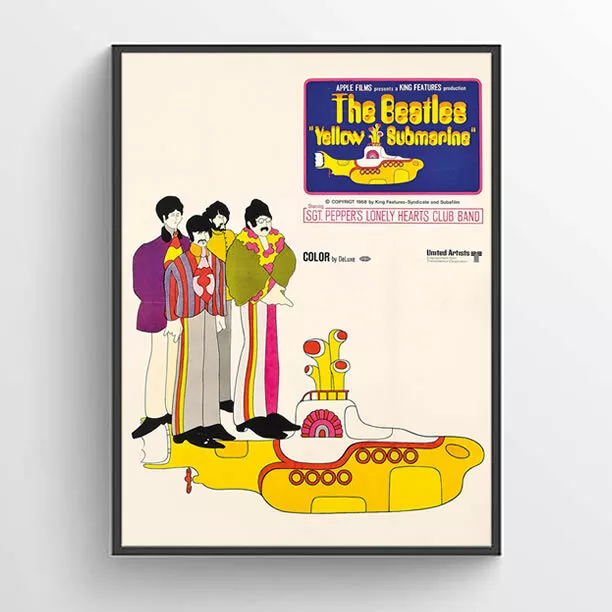The Beatles Yellow Submarine Movie Film Poster Print Picture A3 A4 A2 Music