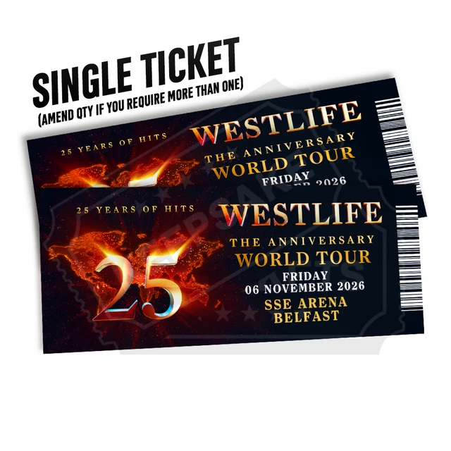 westlife-mock-ticket-25th-anniversary-tour-2026-personalised-gift