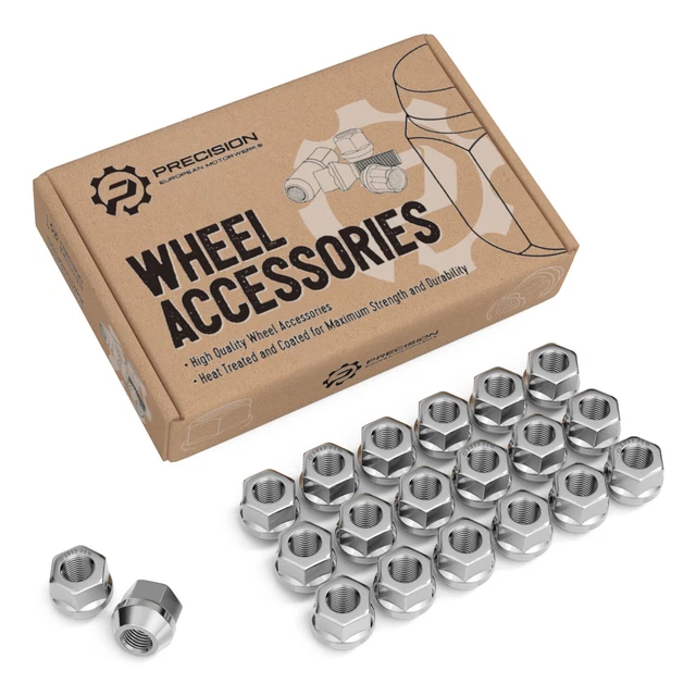 (20) OPEN 12X1.5 Lug Nuts Acorn Bulge Conical Seat 19mm or 3/4" Hex