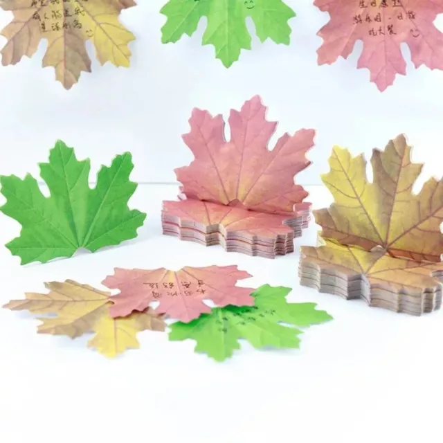 Paper Thickness Cartoon Maple Leaves Sticky Notes DIY Memo Pad Planner  Student