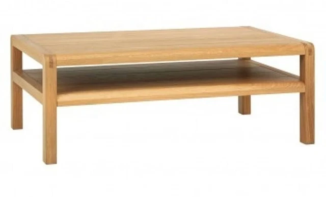 HABITAT RADIUS SOLID Oak Coffee Table With One Shelf Storage Delivery ...