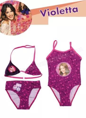 VIOLETTA DISNEY costume mare intero o bikini bambina ragazza