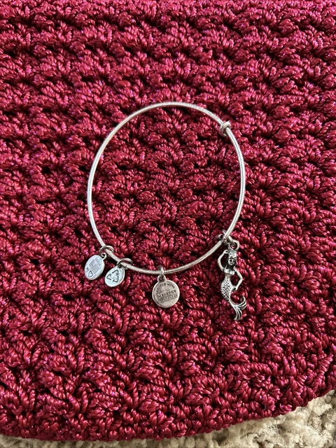 NEW Alex and Ani Mermaid Slider Bracelet - Silver Toned Adjustable Size