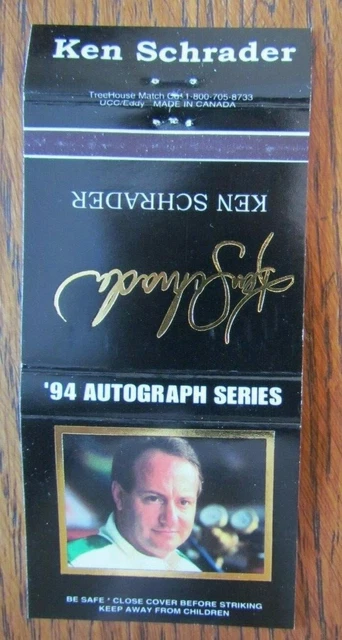 Nascar Racing Car Driver Ken Schrader Matchbook Cover Empty 1994 Matchcover -D4
