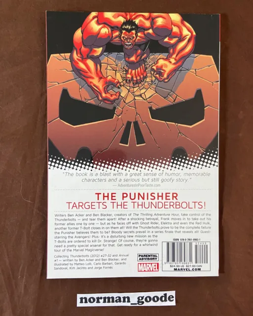 Tunderbolts vol. 5 Punisher vs. The Thunderbolts *NEW* Trade Paperback Marvel 2