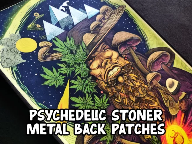 Stoner Rock & Doom Metal Style Iron On Back Patch Psychedelic Rock Backpatch Sew