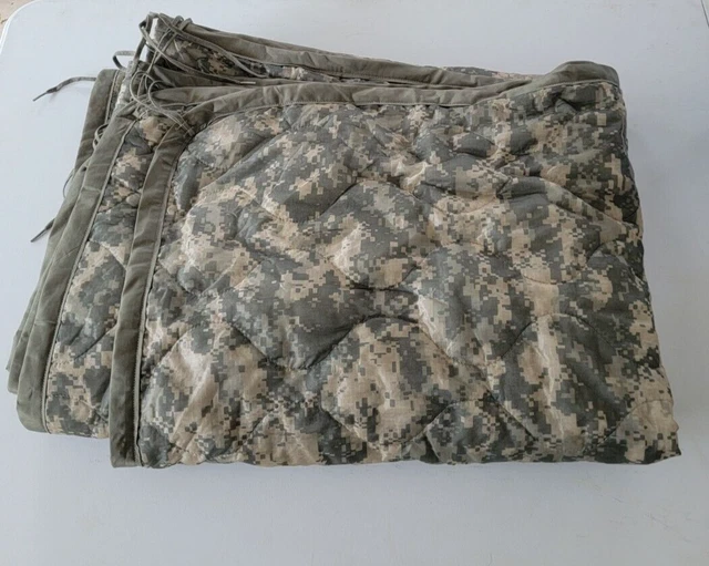 USGI Army ACU Digital Camo Wet Weather Rain Poncho Liner, Woobie Blanket