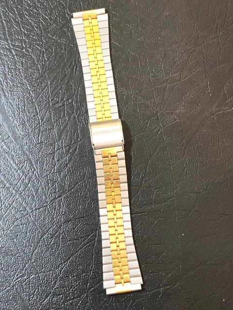 Bracelet De Montre Extensible Vintage ROWI Années 70 - Largeur 21 Mm, Or Jaune, Neuf Avec étiquettes