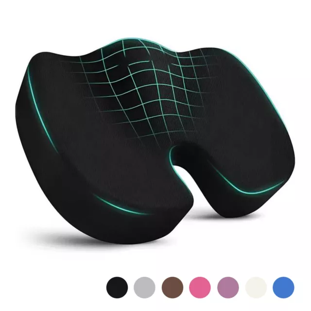 Memory Foam Seat Cushion Office Chair Car Seat Pad Coccyx Tailbone Pain Relief