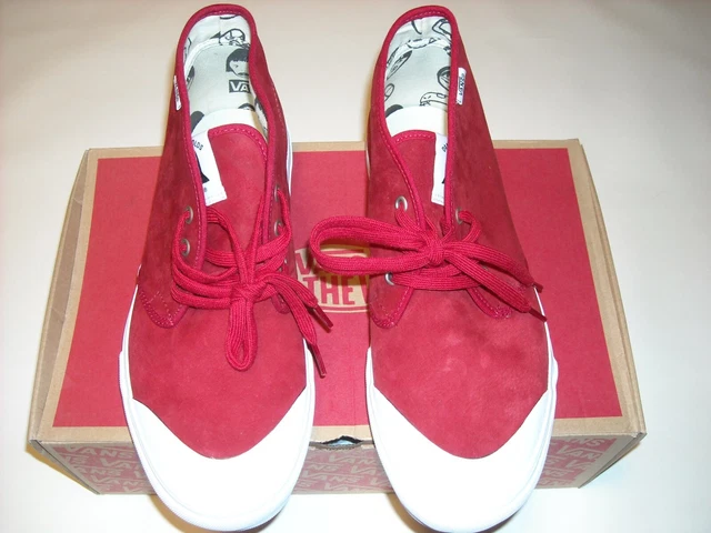 VANS DANE Reynolds Prairie Chukka Boots Red Mens Sz 10.5 Rare