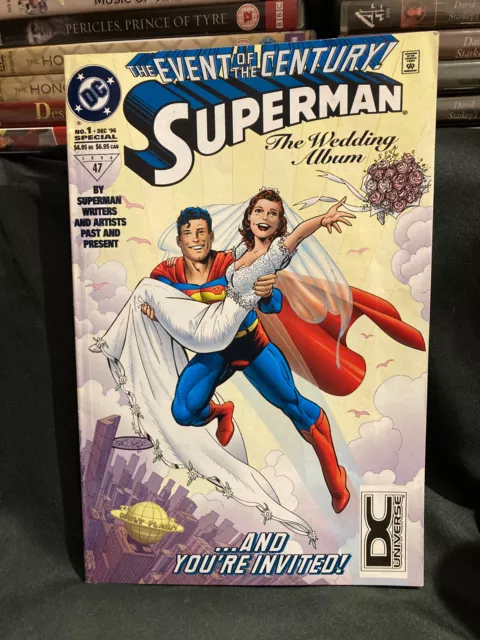 DC COMICS SUPERMAN THE WEDDING ALBUM #1 (1996) 1ST PRINT Excellent with Invite