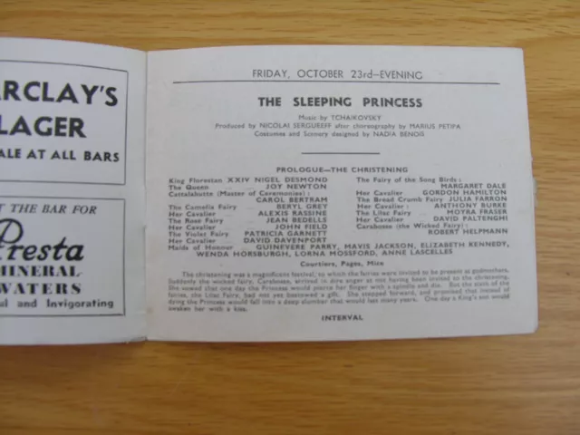 1942 THE SLEEPING PRINCESS Robert Helpmann Margot Fonteyn SADLER’S WELLS BALLET