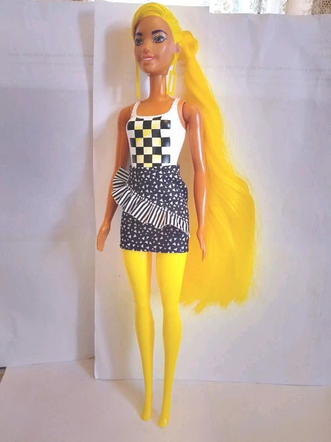2019 MATTEL COLOR Reveal Fashion Barbie Doll Yellow Legs Detachable ...