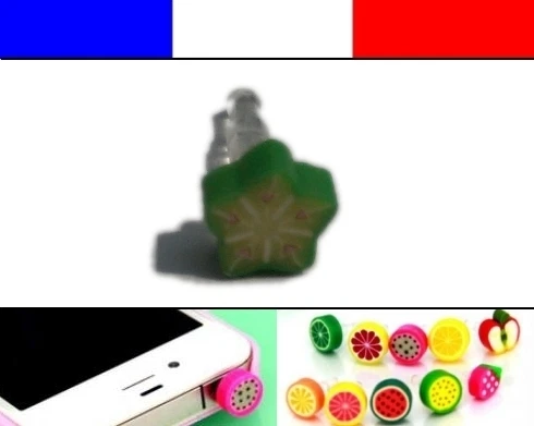 Cache anti-poussière jack universel iphone protection capuchon bouchon FRUIT 2