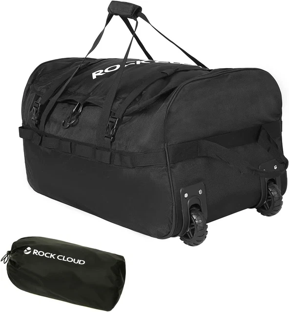 FOLDABLE WHEELED DUFFEL Bag with Wheels 85L Rolling Duffle 85L, 26 in