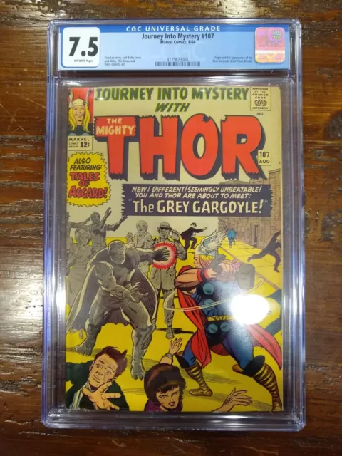 JOURNEY INTO MYSTERY #107 CGC 7.5 1st Appearance GREY GARGOYLE 1964