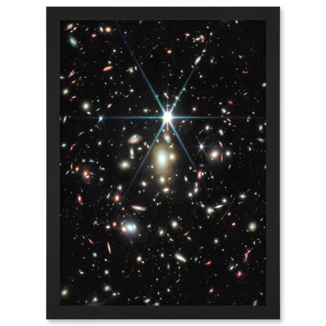 NASA JAMES WEBB Telescope NIRCam Sunrise Arc and Earendel Framed Art