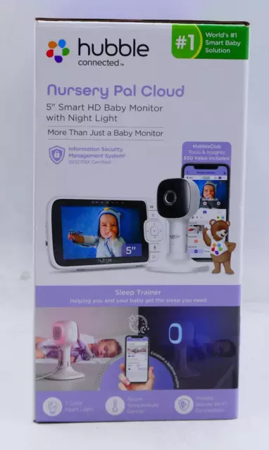 Hubble Connected Nursery Pal Cloud 5" Smart Hd Baby Monitor #107616