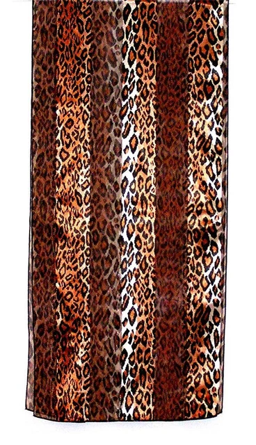 SCARF Long Brown & Tan & Black On Lace Background CHEETAH JAGUAR WILD CAT