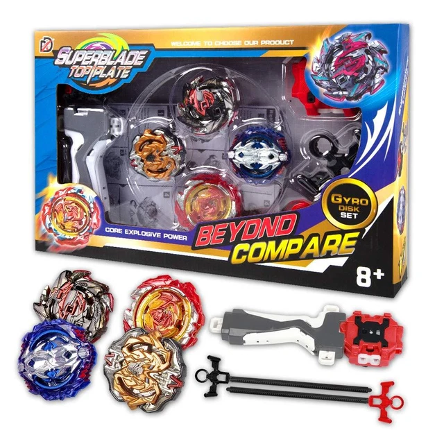 Baybledas Gyro Burst Turbo Blade Set, Set Cadeau De Jouets 4D Avec Gyroscope Doré Et Unité De Lancement