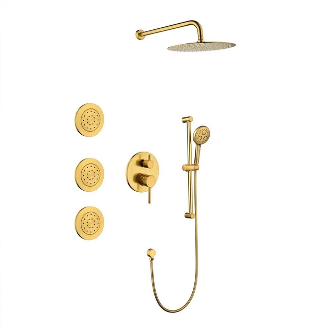 Shower System with Shower Head; Hand Shower; Slide Bar; Bodysprays; Shower Arm;