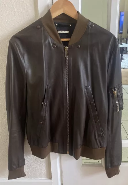 Paul Smith Brown Leather Jacket Large