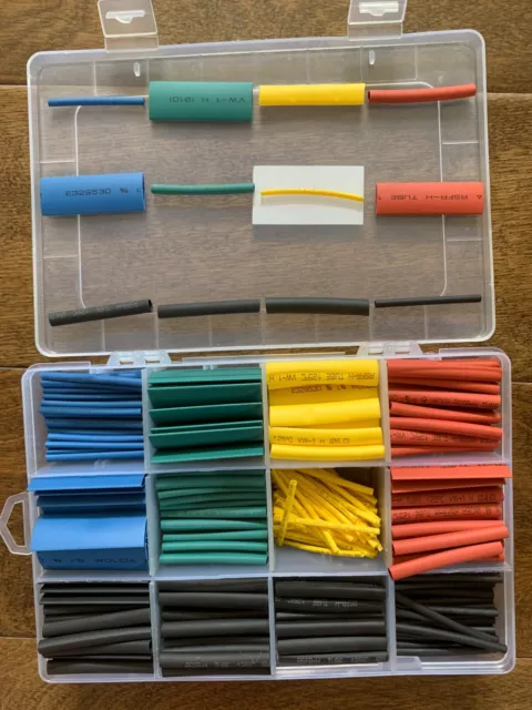 URBEST 530 Pcs 2:1 Heat Shrink Tubing Tube Sleeving Wrap Cable Wire 5 Color 8