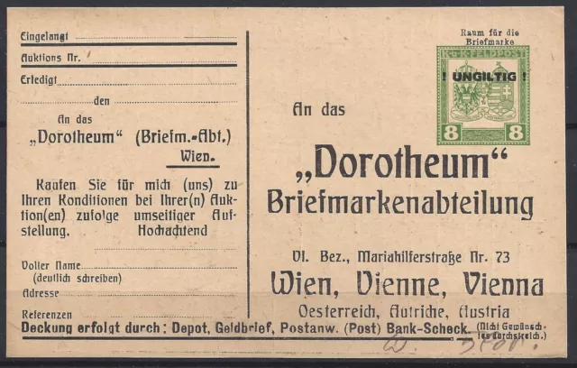 333)) KuK FP3b m. Aufdruck "UNGÜLTIG",  Briefmarken Dorotheum Wien