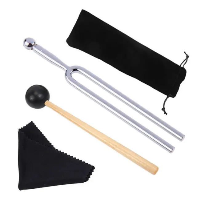 A440Hz Tuning Fork Easy to Hold with Silicone Mallet for