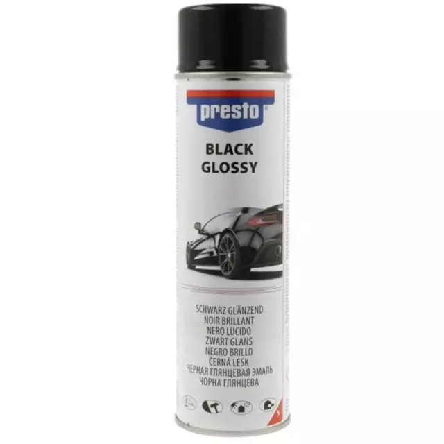 Presto Esmalte Acrílico Spray Negro Brillante 428948 500ml RAL9005