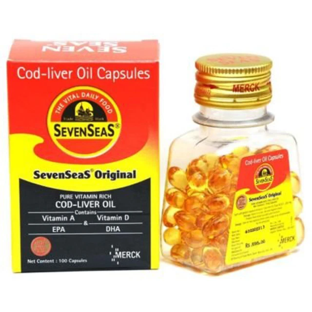 Seven Seas Cod Liver Oil 500 Capsules for a Healthy Immune System Vitamin A & D Seven Seas Cod Liver Oil 500 Capsules for a Healthy Immune System Vitamin A & D