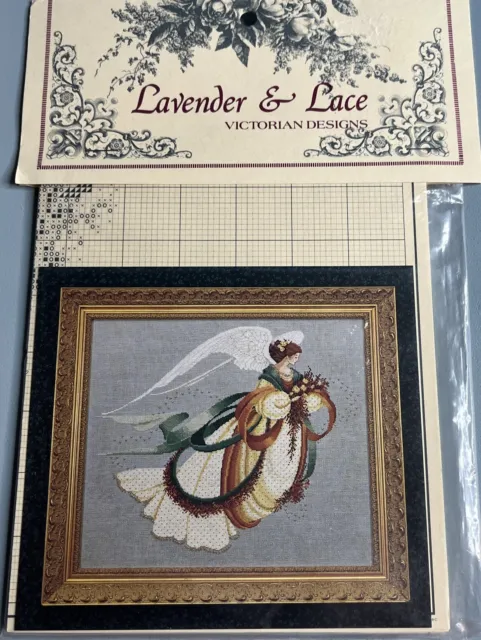 Lavender & Lace Victorian Designs Angel of Autumn Cross Stitch Pattern NEW NIP