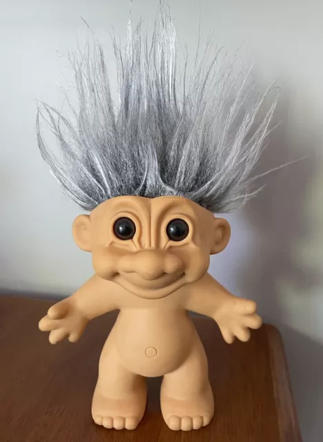 RUSS troll doll large 29cm Aged to Perfection Grey hair Retro 90’s Collectible