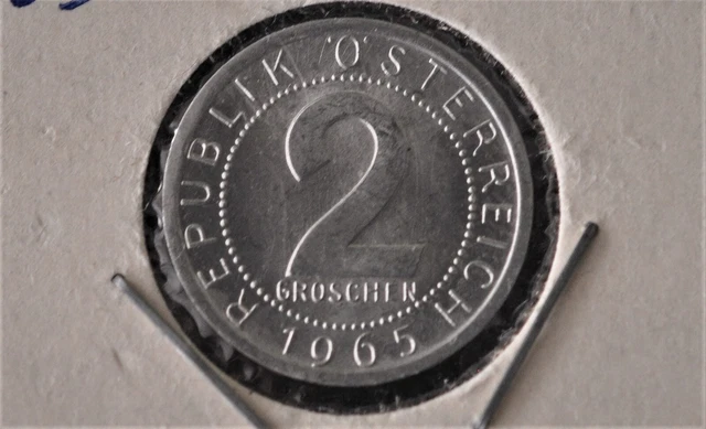 AUSTRIA 2 Groschen 1965 KM#2876