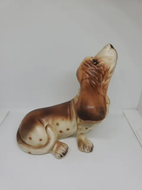 Vintage Norcrest Bassett Hound Porcelain  Dog Figurine Made In Japan Realistic